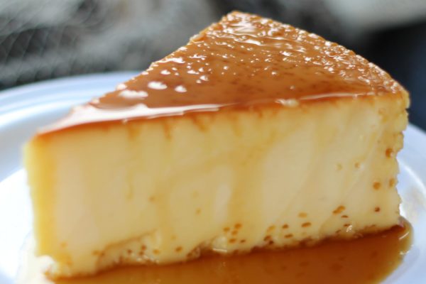 image of flan dessert slice